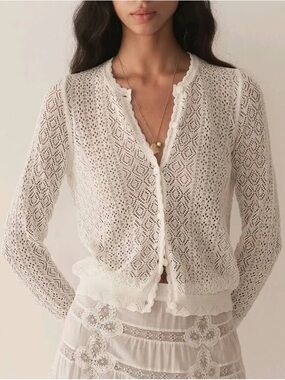Doen Ivory Dianne Crochet Cardigan